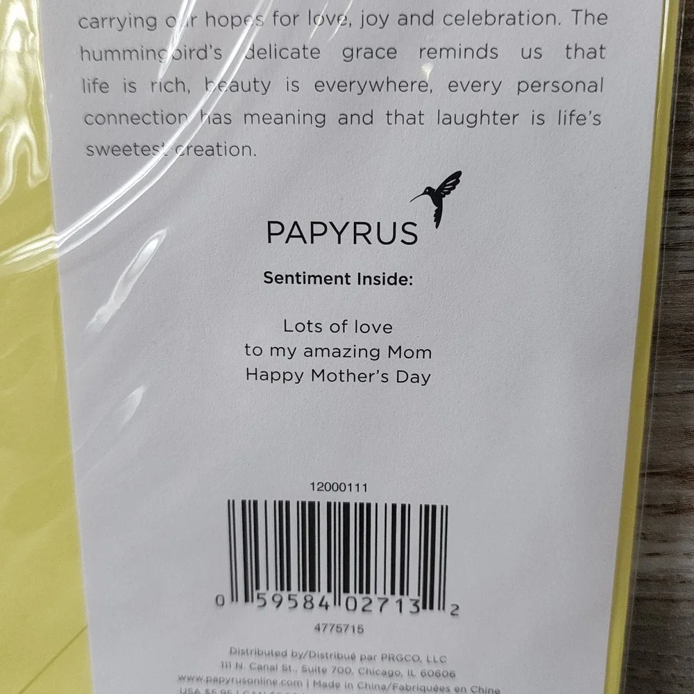 Papyrus Happy Mothers Day Card Zebra with Flowers Glitter Gems 12000111